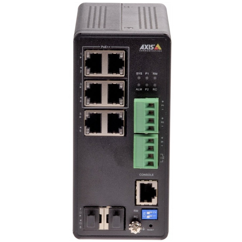 Axis 01633-001 network switch Managed Gigabit Ethernet (10/100/1000) Power over Ethernet (PoE) Black