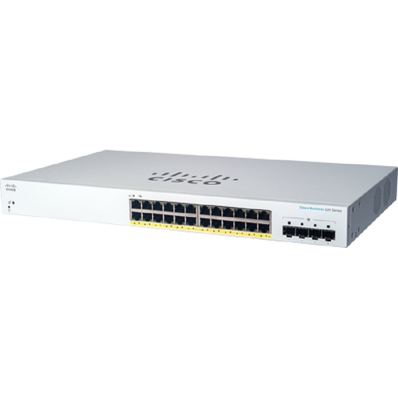 Cisco Business CBS220-24P-4G Smart Switch | 24 Port GE | PoE | 4x1G SFP | 3-Year Limited Hardware Warranty (CBS220-24P-4G-UK)