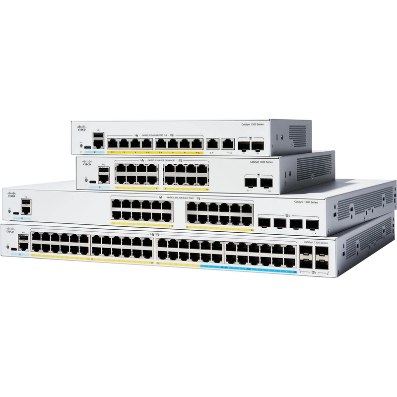 Cisco Catalyst 1300-8FP-2G Managed Switch, 8 Port GE, Full PoE, 2x1GE Combo, Limited Lifetime Protection (C1300-8FP-2G)