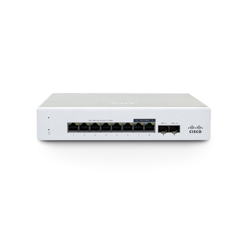 Cisco Meraki MS130-8 Managed L2 Gigabit Ethernet (10/100/1000) 1U White