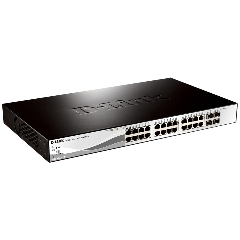 D-Link 28-Port Gigabit PoE Smart Managed Switch including 4 Combo Ports
