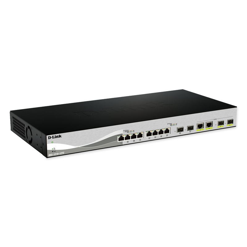 D-Link 10-port 10G SFP+ and 2-port 10GBASE-T/SFP+ combo 10G Multi-Gigabit Smart Managed Switch