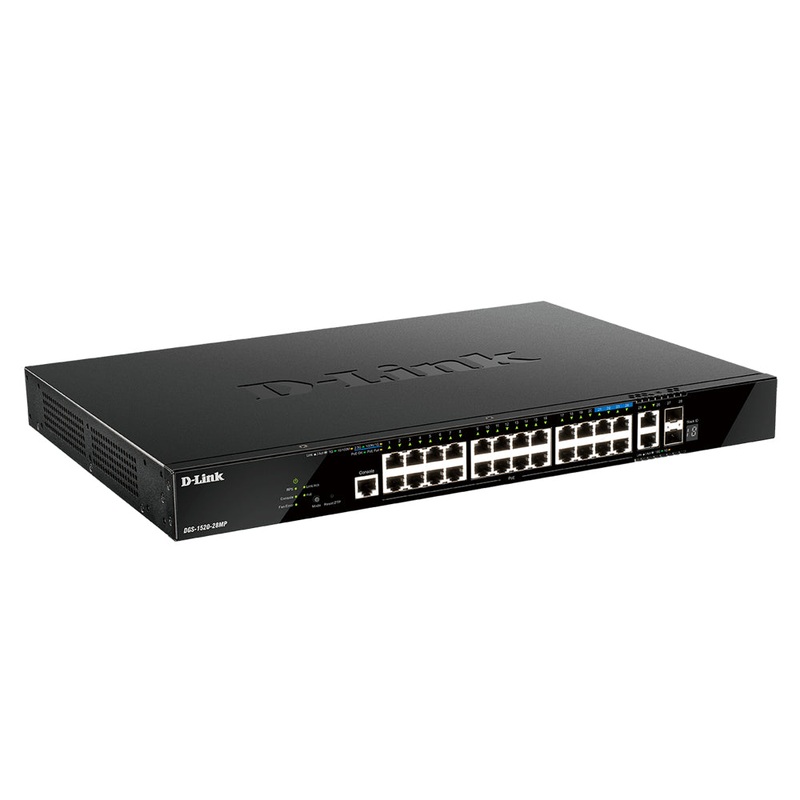 D-Link 20 x 10/100/1000BASE-T PoE Ports, 4 x 2.5GBASE-T PoE Ports, 2 x 10GBASE-T Ports and 2 x 10G SFP+ Ports Smart Managed Switch