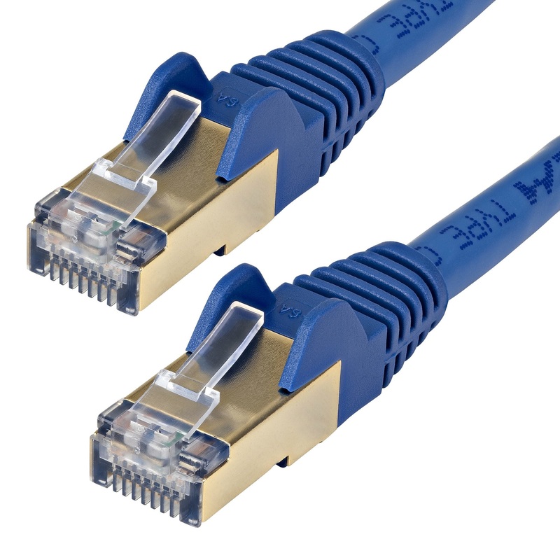 StarTech.com 5m CAT6a Ethernet Cable - 10 Gigabit Shielded Snagless RJ45 100W PoE Patch Cord - 10GbE STP Network Cable w/Strain Relief - Black Fluke Tested/Wiring is UL Certified/TIA