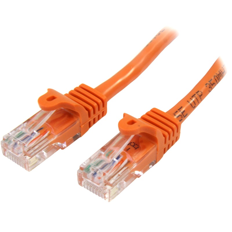 StarTech.com Cat5e Ethernet Patch Cable with Snagless RJ45 Connectors - 5 m, Orange