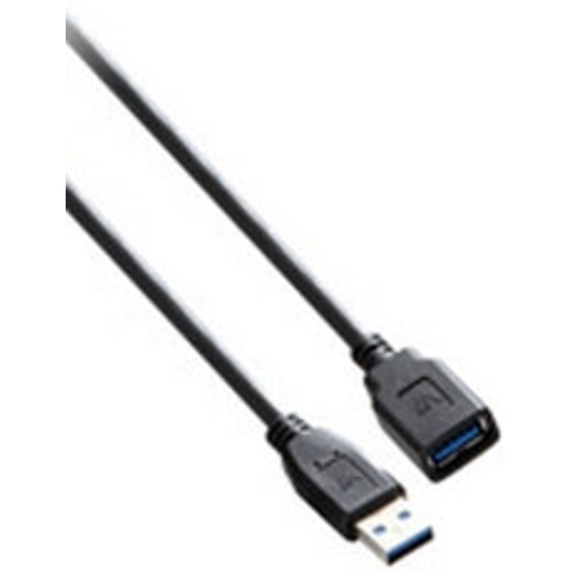 V7 Black USB Extension Cable USB 3.0 A Female to USB 3.0 A Male 1.8m 6ft
