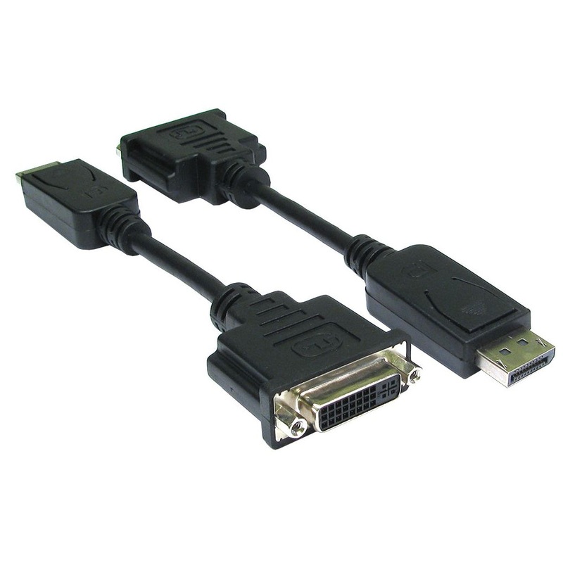 Cables Direct DisplayPort - DVI Black