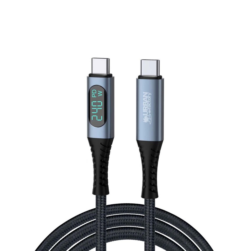 Urban Factory CAB05UF USB cable USB4 Gen 2x2 1.5 m USB C Grey