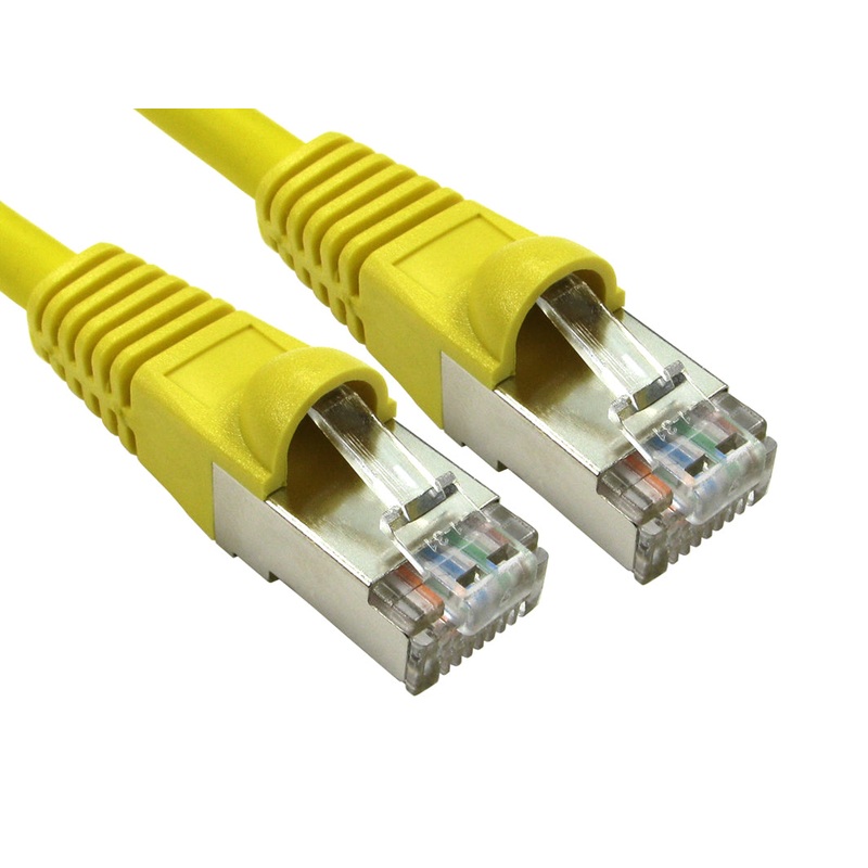 Cables Direct ART-100-HY networking cable Yellow 0.25 m Cat6a S/FTP (S-STP)