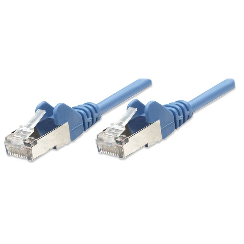 Intellinet Network Patch Cable, Cat5e, 7.5m, Blue, CCA, SF/UTP, PVC, RJ45, Gold Plated Contacts, Snagless, Booted, Lifetime Warranty, Polybag