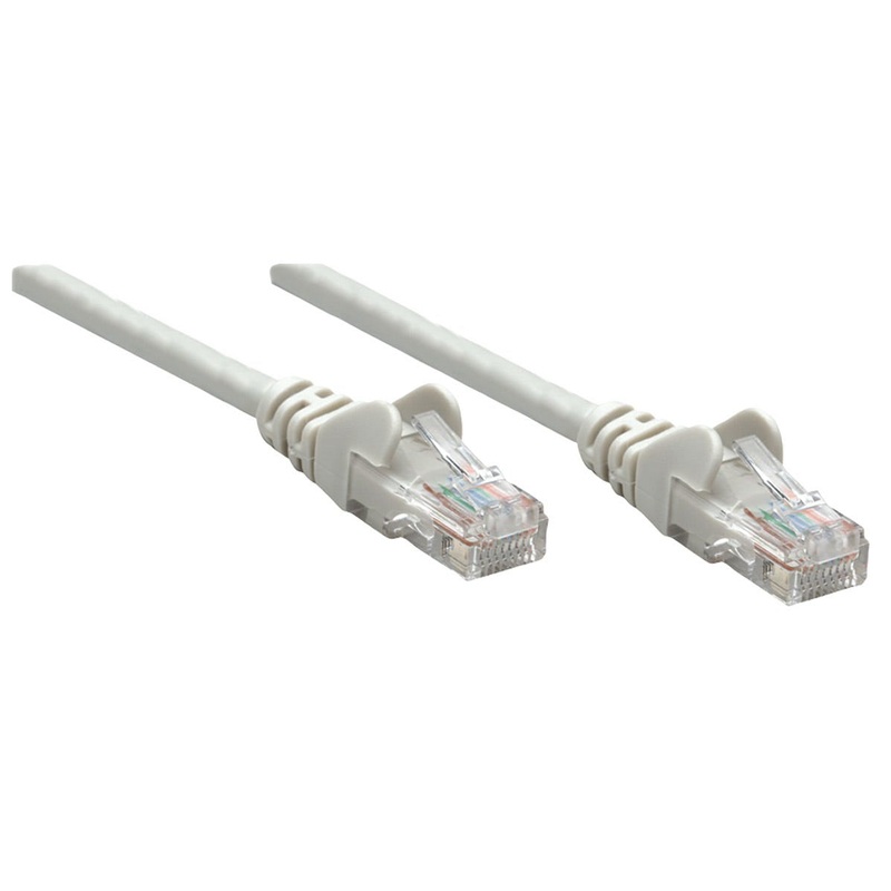 Intellinet Network Patch Cable, Cat6, 10m, Grey, CCA, U/UTP, PVC, RJ45, Gold Plated Contacts, Snagless, Booted, Lifetime Warranty, Polybag