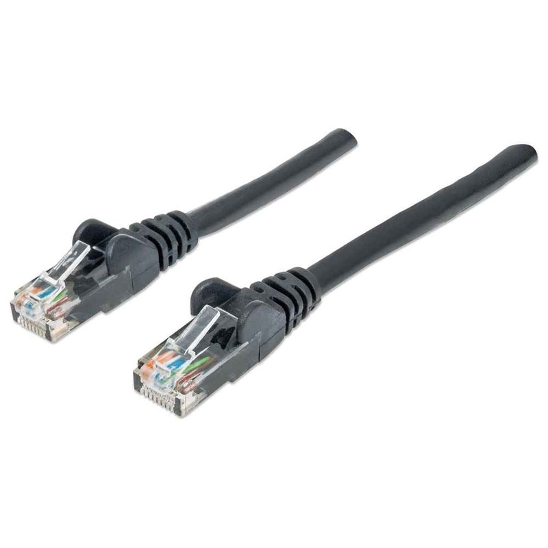 Intellinet Network Patch Cable, Cat6, 2m, Black, CCA, U/UTP, PVC, RJ45, Gold Plated Contacts, Snagless, Booted, Lifetime Warranty, Polybag