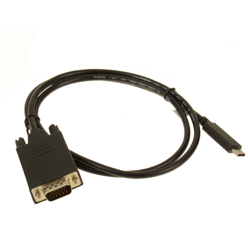 New Dell OEM USB-C M to VGA M Video Output Dongle Adapter Cable 3FT 9HRF4