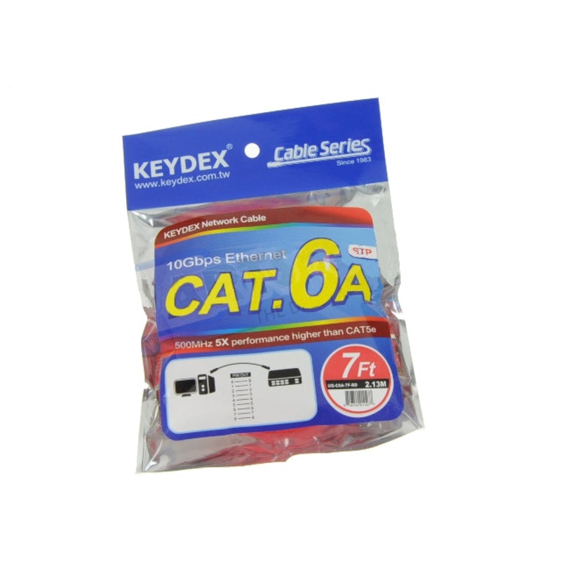 New  7 Foot Category 6 Ethernet Patch Cable RED 7 Feet