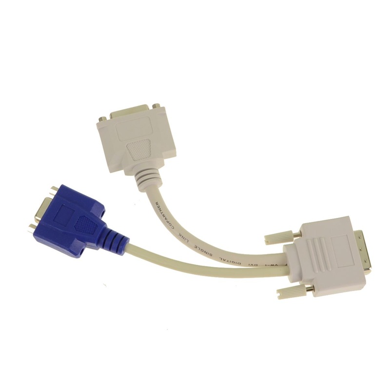 New Dell OEM Splitter Monitor Cable DVI-I  to DVI-I VGA Split Cable Adapter 48CFM