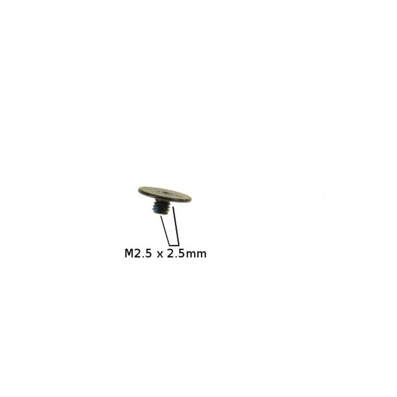 Refurbished Single Replacement Screw for Dell OEM Latitude Inspiron Precision XPS Laptops M2.5 x 2.5mm THIN WAFER BLACK