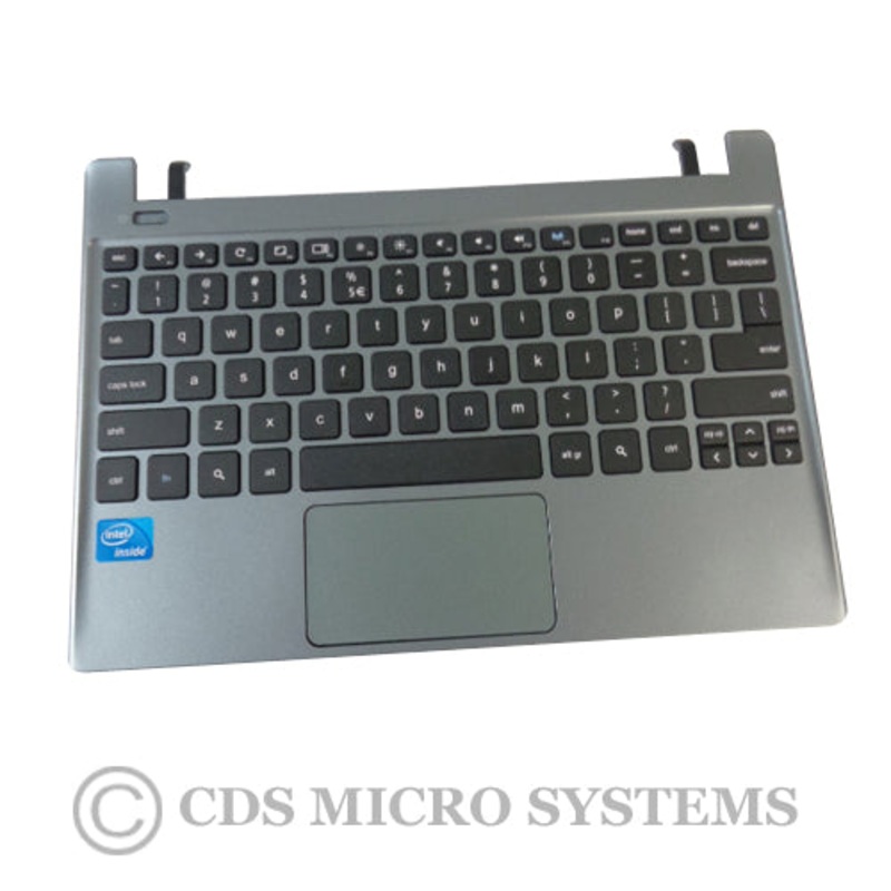 New Acer Chromebook C710 Laptop Grey Upper Case Palmrest, Keyboard & Touchpad