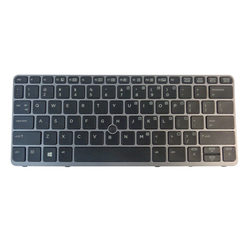 New Backlit Keyboard w/ Pointer & Gray Frame for HP EliteBook 720 G1 720 G2 725 G2