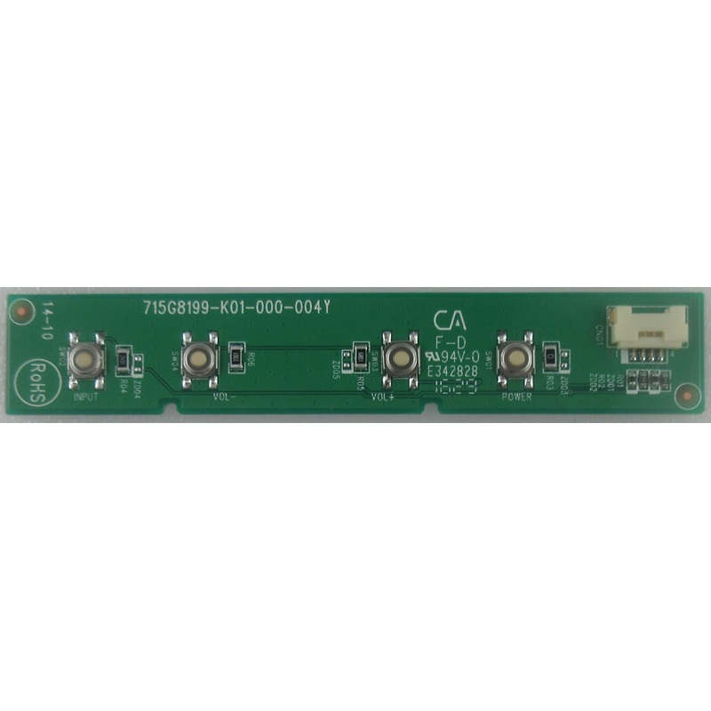 Vizio E50x-E1 LED TV Keypad Button Board- 715G8199-K01-000-004Y