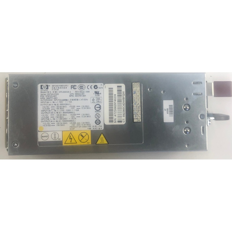 HP ProLiant DL380 G5 Server DPS-800GB 1000W Switching Power Supply- 403781-001