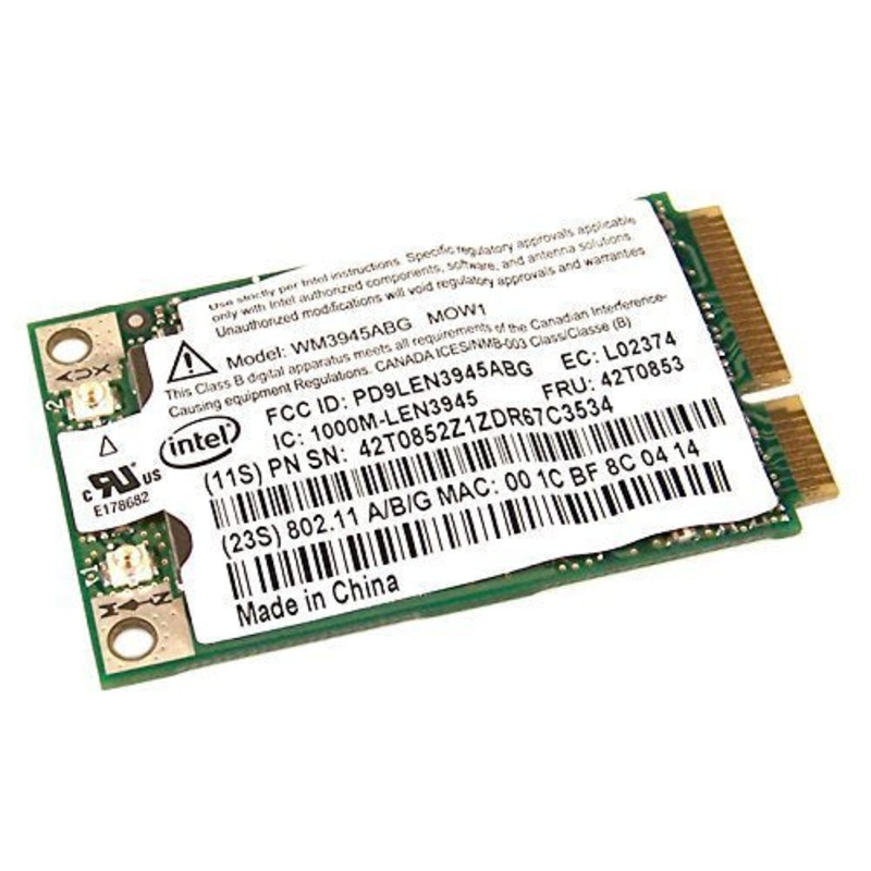 Lenovo ThinkPad T61 Laptop WM3945ABG Mini PCI-E Wireless Card- 42T0853