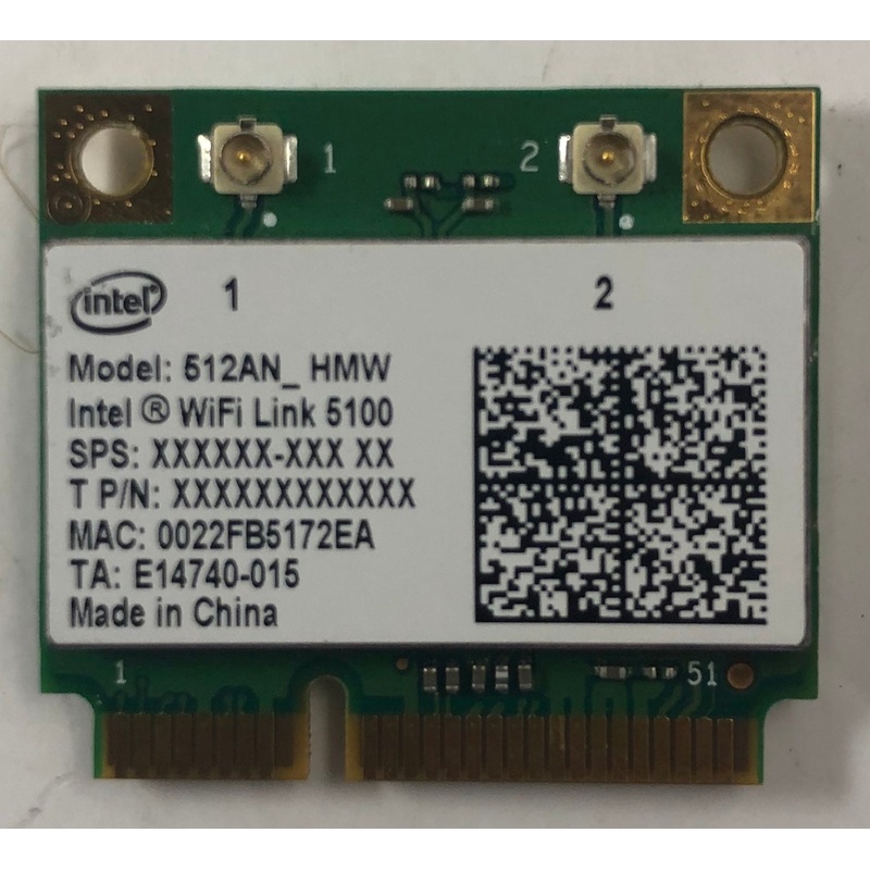 Intel WiFi Link 5100 Dual Band Wireless Network Adapter- 512AN_HMW