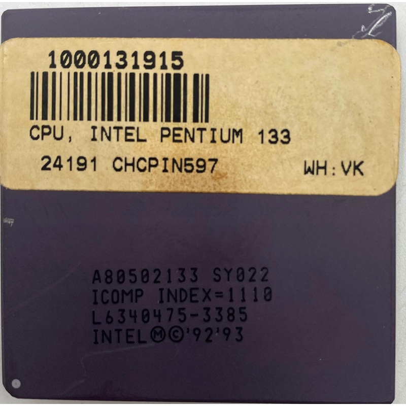 Intel Pentium 133MHz SY022 Original OEM Processor